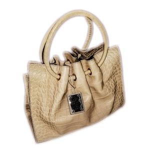 Authentic Oscar de la Renta crocodile embossed bag